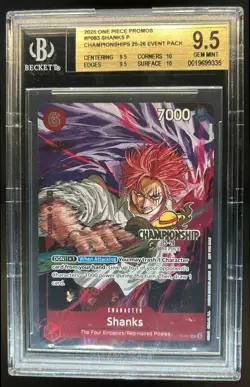 2025 One Piece Promos Championships 25-26 Event Pack #P-083 BGS 9.5 GEM MINT - Image 1