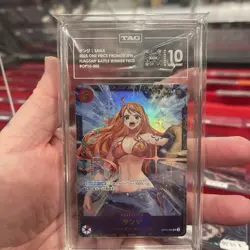 One Piece Card game Japanese Sanji/Nami OP10-005 Flagship Battle Asia Prize - Image 1