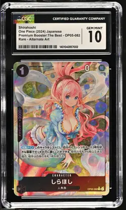 CGC 10 GEM MINT Japanese One Piece 2024 Shirahoshi OP05-082 THE BEST PRB-01 - Image 1