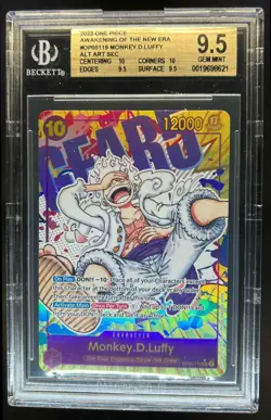 2023 One Piece Monkey.D.Luffy Secret Rare Alt Art #OP05-119 BGS 9.5 - Image 1
