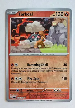 Pokemon TCG Torkoal 030/167 Reverse Holo Twilight Masquerade - FREE SHIPPING - Image 1