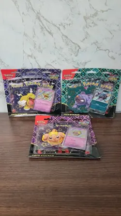 Pokemon Paldean Fates - Tech Sticker Collection Complete Set Of 3 Sealed - Image 1