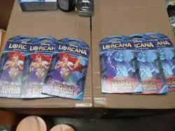 6 Disney Lorcana Ursula's Return Sleeved Booster Packs sealed 2024 - Image 1