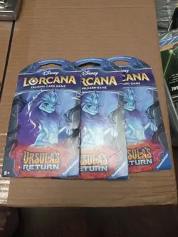 6 Disney Lorcana Ursula's Return Sleeved Booster Packs sealed 2024 - Image 2