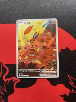 Pokemon TCG Tepig Card Scarlet Violet White Flare 096/086, NM Condition - Image 1