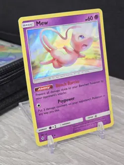 Pokemon Card TCG Mew Holo 76/214 Rare Sun and Moon Unbroken Bonds 2019 NM - Image 1