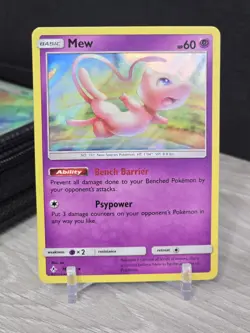 Pokemon Card TCG Mew Holo 76/214 Rare Sun and Moon Unbroken Bonds 2019 NM - Image 3