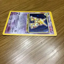 Pokemon Alakazam Base Set Holo Unlimited Rare Card 1/130 1999-2000 HP DMG -g - Image 3
