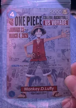 Bandai Namco One Piece CCG Monkey D. Luffy US Voyage Promo Card P-055 - Image 1