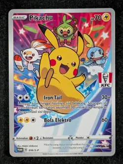 2021 Pokemon PIKACHU 016/S-P KFC Chaki Kids Meal Promo | Indonesian (C) - Image 1