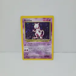 Mewtwo Pokemon Card Holo 10/102 Base Set Unlimited Rare Vintage - Image 1
