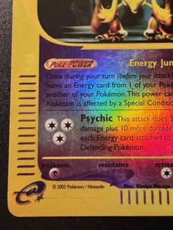 Alakazam 2/144 Skyridge Pokemon Card Reverse Holo Foil Rare HP - Image 5