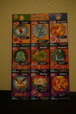 Complete Set 1999 Pokemon Cards Uncut Sheets Burger King 1-20 Mint - Image 4