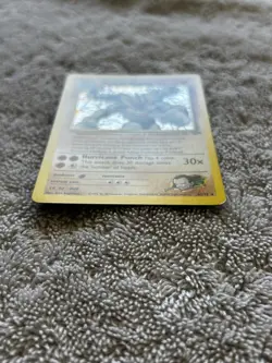 Pokemon TCG Giovanni's Machamp Holo Unlimited Rare Card Gym Challenge - Image 2