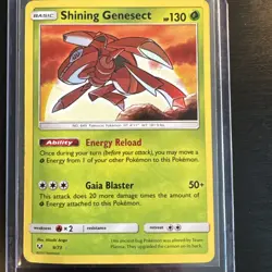 Shining Genesect Shiny Holo Rare Shining Legends 9/73 DMG Pokemon Card - Image 1