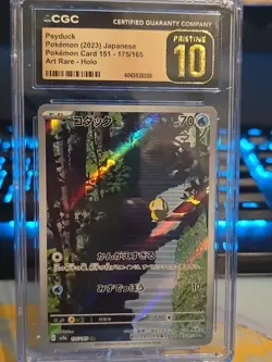🔥💥 PSYDUCK 175/165 Pristine 10 Art Rare Holo 151 Pokemon Beautiful Graded Card - Image 1