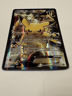 Pikachu EX XY124 XY Holo Pokemon Card Ungraded Great but Imperfect condition - Image 3