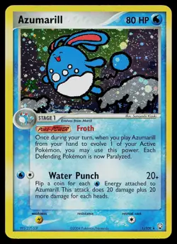 Pokemon Card - Azumarill Team Rocket Returns 1/109 Holo Rare - Image 1