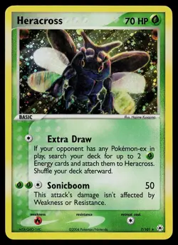 Pokemon Card - Heracross Hidden Legends 7/101 Holo Rare - Image 1