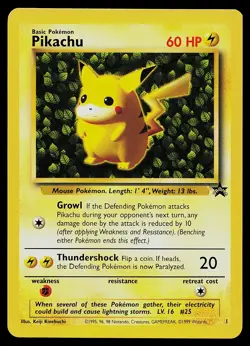 Pokemon Card - Pikachu WOTC Black Star Promo 1 (Ivy Pikachu) - Image 1