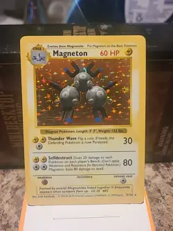 Pokemon TCG Magneton Base Set 9/102 Holo Shadowless Holo Rare - Image 1
