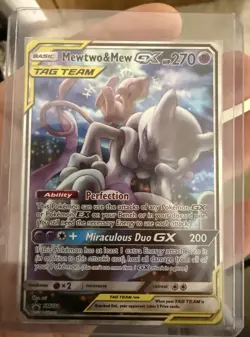 Pokemon Mewtwo & Mew GX SM191 TAG TEAM Promo Holo Card English - NM - Image 1