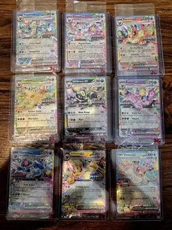 Prismatic Evolutions Surprise Box Stamped EX Promo Cards NM 9/9 Complete Set. 26 - Image 1