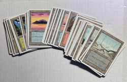 MTG total of 60 4rd Ed basic lands 4 each of 15 art types M/NM 1995 - Image 1