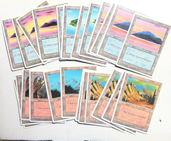 MTG total of 60 4rd Ed basic lands 4 each of 15 art types M/NM 1995 - Image 3