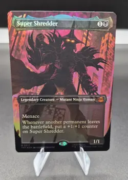 Magic The Gathering T.M.N.T. Super Shredder Borderless Foil - Image 1