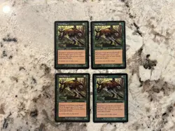 Wild Mongrel Odyssey x4 - Magic the Gathering Wild Mongrel Odyssey Played - Image 1