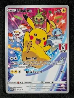 2021 Pokemon PIKACHU 016/S-P KFC Chaki Kids Meal Promo | Indonesian (A) - Image 1