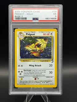 2000 POKEMON BASE SET 2 #14 PIDGEOT-HOLO PSA 5 - Image 1