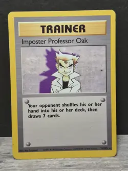 Pokemon TCG Imposter Professor Oak – Base Set Rare 73/102 - Image 1