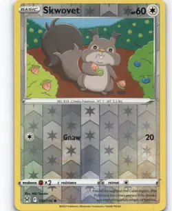 Skwovet Reverse Holo Common SWSH11: Lost Origin 150/196 NM Pokemon - Image 1