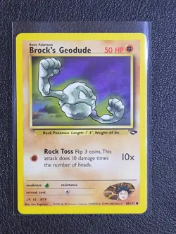 Pokemon TCG Brock's Geodude #68 Gym Challenge Set Unlimted NM-Mint - Image 1