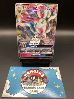 Pokemon TCG Sylveon GX Ultra Rare Sun and Moon Guardians Rising 92/145 NM - Image 1