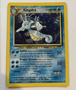 Kingdra - 8/111 Neo Genesis Unlimited Holo Rare Pokemon - LP - Image 1