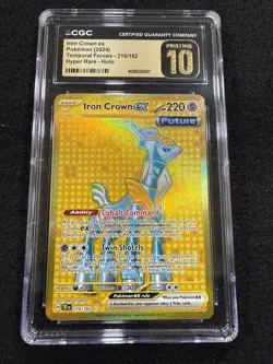 Pokemon Iron Crown ex 216/162 Gold Hyper Rare Temporal Forces CGC Pristine 10 !! - Image 1