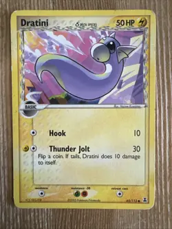 Pokemon TCG Dratini (Delta) EX Delta Species 65/113 Regular Common DMG - Image 1