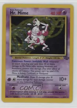 Mr Mime Holo Pokemon Jungle #6 1999 - Image 1