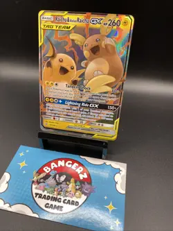 Raichu & Alolan Raichu GX 54/236 Pokemon TCG Sun & Moon Unified Minds 2019 - Image 2