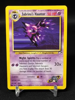 Sabrina's Haunter 58/132 Gym Heroes WOTC Pokemon TCG Regular Uncommon 1999 LP - Image 1