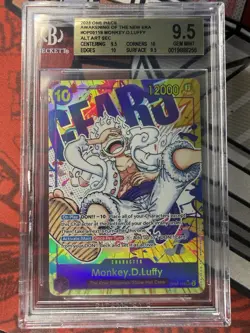 ONE PIECE TCG MONKEY D LUFFY OP05-119 GEAR 5 SEC ALT ART ENGLISH BGS 9.5 GEM - Image 1