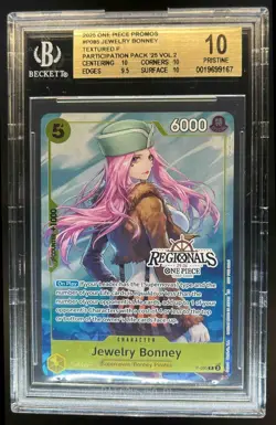 2025 One Piece Promos Jewelry Bonney Textured P Participation #P-085 BGS 10 - Image 1