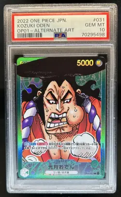 2022 One Piece Romance Dawn JP Kouzuki Oden Alt Art Leader #OP01-031 PSA 10 - Image 1