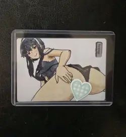 Magic MTG Altered Swamp / Land Card | Original Hand Painted & Color Anime Girl - Image 1