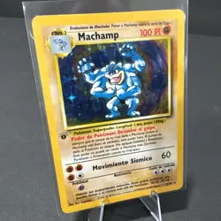 Pokemon TCG Machamp 8/102 1st Edition Holo Rare Pokemon Card MP-HP - Image 1
