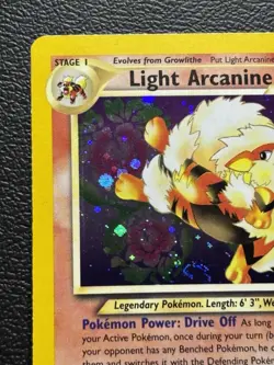 Neo Destiny Holo Light Arcanine Card 12/105 LP-MP - Image 3