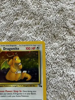 Pokemon TCG Dragonite Fossil Holo Unlimited Rare Card 4/62 Vintage - Image 5